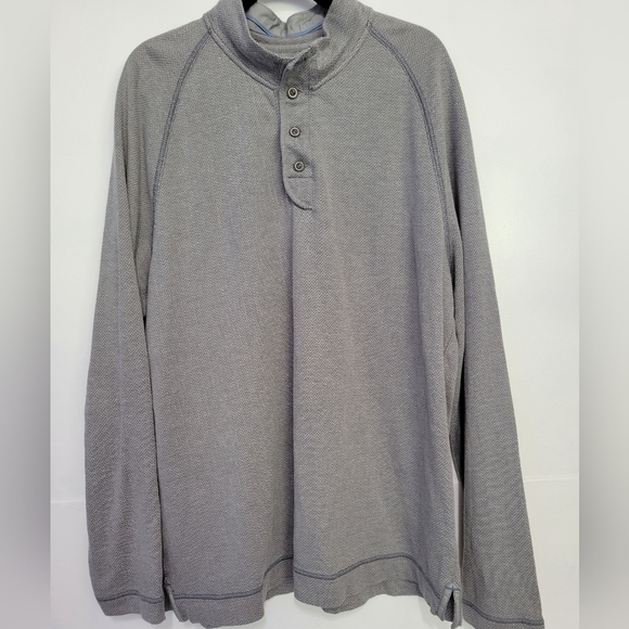 Tommy Bahama Mock-neck Pullover Sweatshirt Size XXL in Grey - Picture 1 of 10